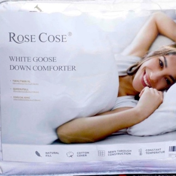 Rose Cose White Goose down comforter - Picture 1 of 5